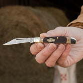 Sawcut Delrin handle and nickel silver pins on Old Timer Pal